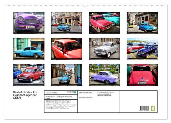 Produktbild: Best of Skoda - Ein Exportschlager der CSSR (Wandkalender 2026 DIN A2 quer), CALVENDO Monatskalender