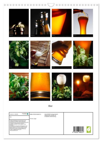 Produktbild: Bier (Wandkalender 2026 DIN A3 hoch), CALVENDO Monatskalender