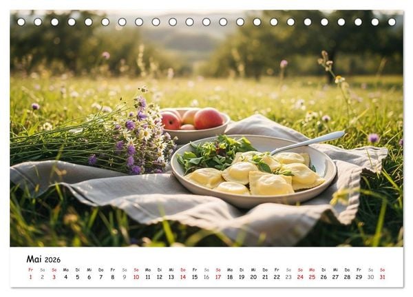 Produktbild: Schw&auml;bischer Maultaschen-Kalender (Tischkalender 2026 DIN A5 quer), CALVENDO Monatskalender