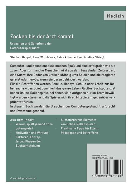 Produktbild: Zocken bis der Arzt kommt - Ursachen und Symptome der Computerspielsucht
