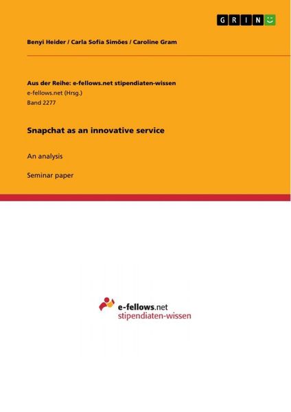 Produktbild: Snapchat as an innovative service