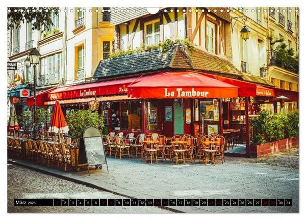 Produktbild: Paris Bistros (Wandkalender 2026 DIN A3 quer), CALVENDO Monatskalender