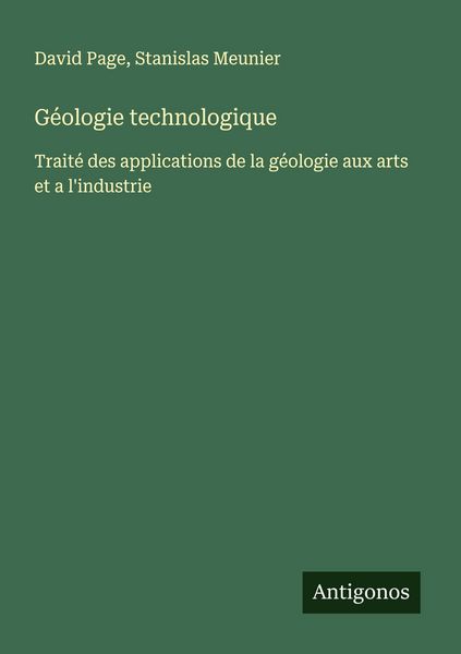 Produktbild: G&eacute;ologie technologique