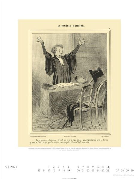 Produktbild: Honor&eacute; Daumier: Die Juristen Kalender 2027