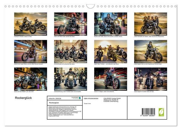 Produktbild: Rockergl&uuml;ck (Wandkalender 2027 DIN A3 quer), CALVENDO Monatskalender