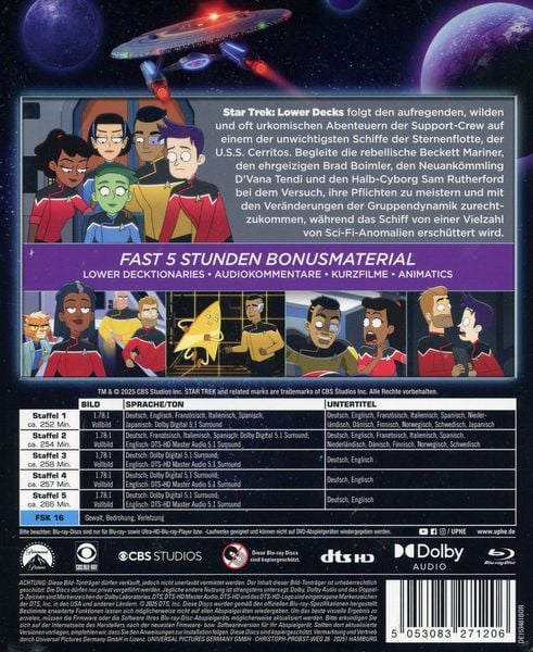 Produktbild: STAR TREK: Lower Decks - Die komplette Serie [10 BRs]