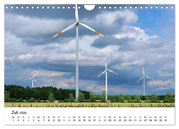 Produktbild: Erneuerbare Energien (Wandkalender 2026 DIN A4 quer), CALVENDO Monatskalender