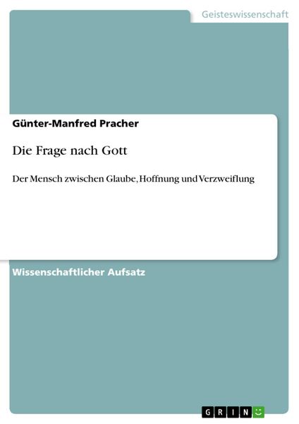 Produktbild: Die Frage nach Gott