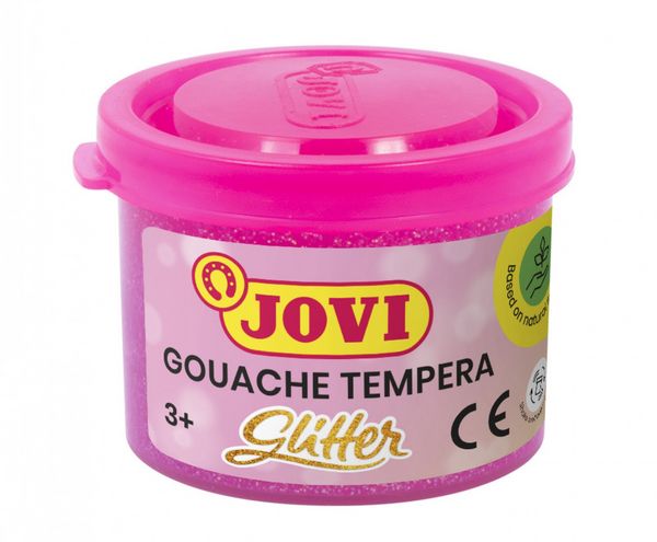 Produktbild: JOVI Gouache Tempera Plakatfarbe, GLITTER-Farben, 4 Dosen 35 ml
