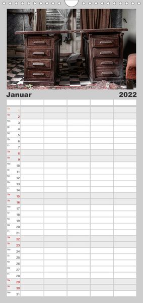 Produktbild: Geheimnisvolle Orte - Lost Places - Familienplaner hoch (Wandkalender 2022 , 21 cm x 45 cm, hoch)