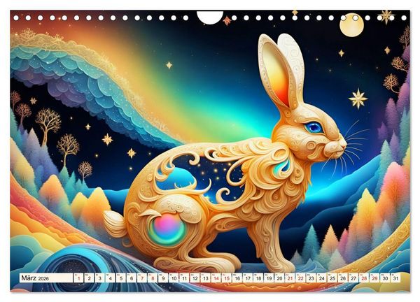 Produktbild: Tiere aus Regenbogenfarben (Wandkalender 2026 DIN A4 quer), CALVENDO Monatskalender
