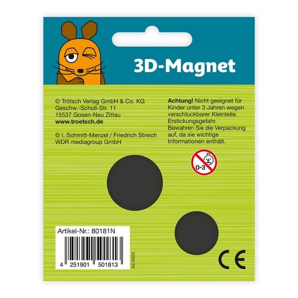 Produktbild: Tr&ouml;tsch Die Maus 3D-Magnet Maus und Freunde