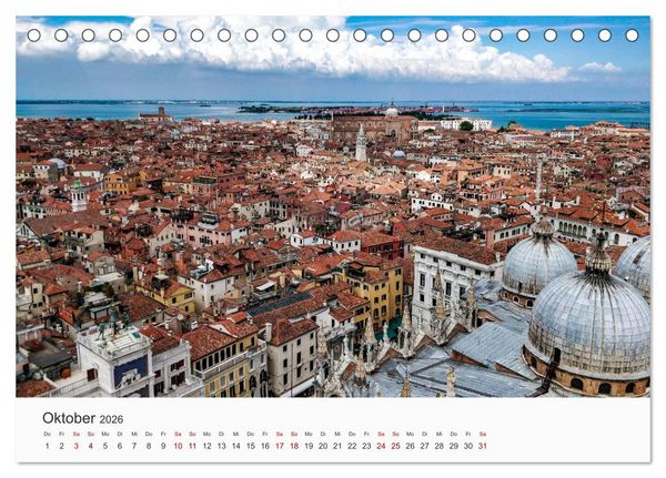 Produktbild: Die sch&ouml;nsten Orte in Italien. (Tischkalender 2026 DIN A5 quer), CALVENDO Monatskalender