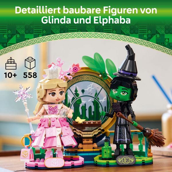 Produktbild: LEGO Wicked 75682 Elphaba und Glinda, Kinder Spielzeug mit Minifiguren