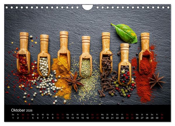 Produktbild: Spice Art - Gew&uuml;rze in Szene gesetzt (Wandkalender 2026 DIN A4 quer), CALVENDO Monatskalender