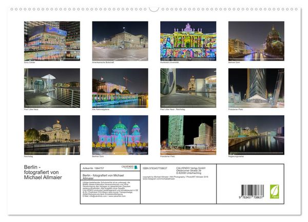 Produktbild: Berlin - fotografiert von Michael Allmaier (hochwertiger Premium Wandkalender 2026 DIN A2 quer), Kunstdruck in Hochglanz