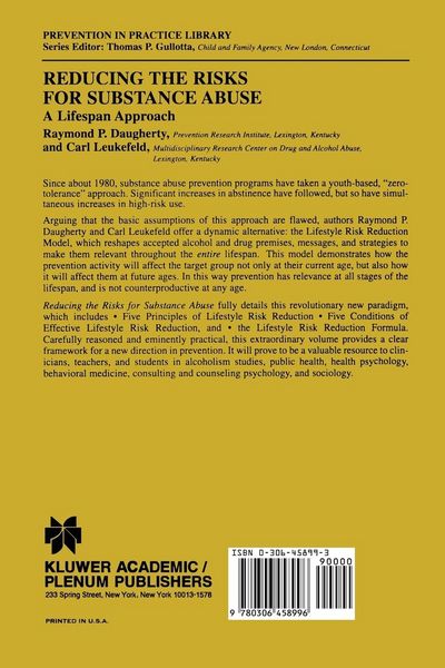 Produktbild: Reducing the Risks for Substance Abuse