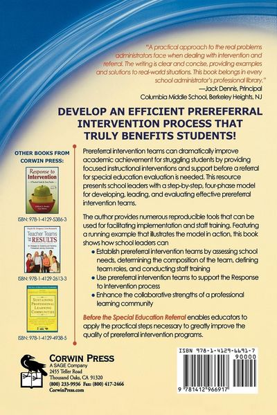 Produktbild: Before the Special Education Referral