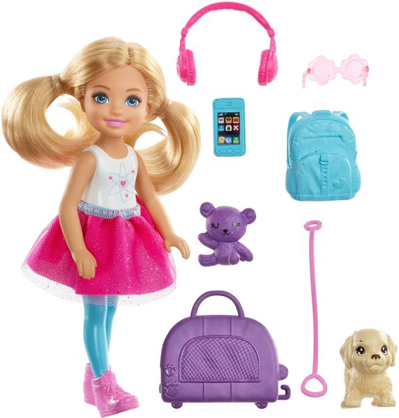 Mattel - Barbie Reise Chelsea Puppe und Zubehör