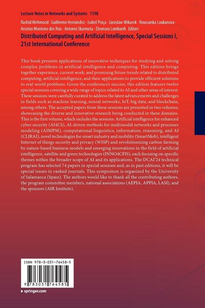 Produktbild: Distributed Computing and Artificial Intelligence, Special Sessions I, 21st International Conference