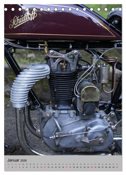 Produktbild: Motorrad Oldtimer - Motoransichten (Tischkalender 2026 DIN A5 hoch), CALVENDO Monatskalender