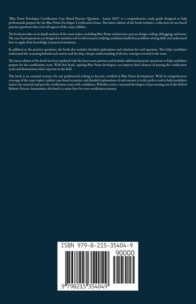 Produktbild: Blue Prism Developer Certification Case Based Practice Question - Latest 2026