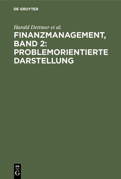 Produktbild: Finanzmanagement, Band 2: Problemorientierte Darstellung
