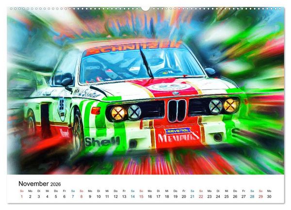 Produktbild: Tourenwagen von gestern (Wandkalender 2026 DIN A2 quer), CALVENDO Monatskalender