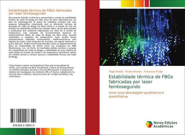 Produktbild: Estabilidade t&eacute;rmica de FBGs fabricadas por laser femtosegundo