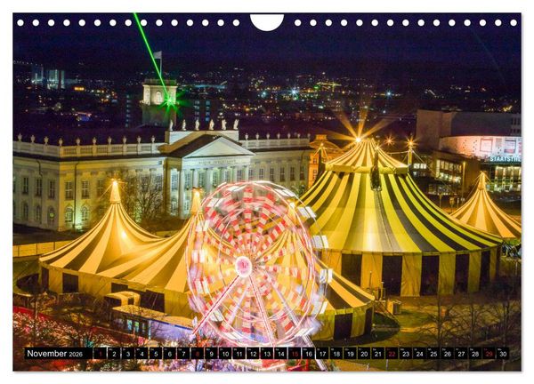Produktbild: Kassel bei Nacht (Wandkalender 2026 DIN A4 quer), CALVENDO Monatskalender