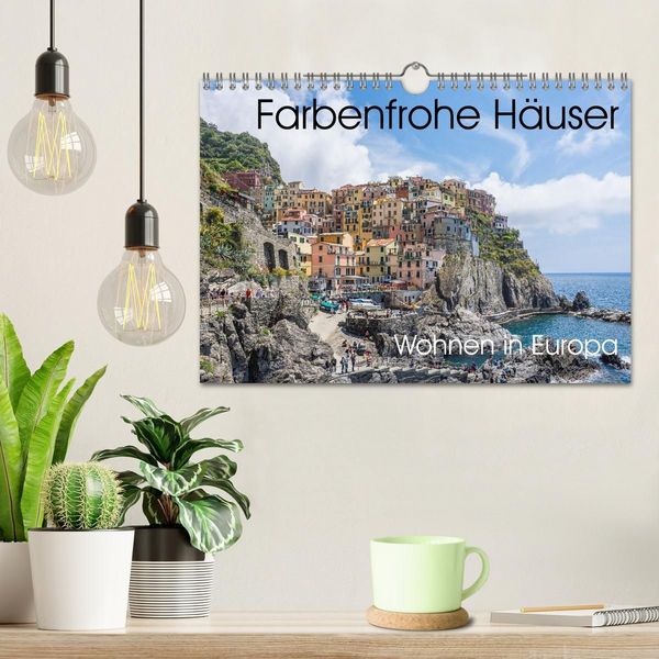 Produktbild: Farbenfrohe H&auml;user, Wohnen in Europa (Wandkalender 2027 DIN A4 quer), CALVENDO Monatskalender