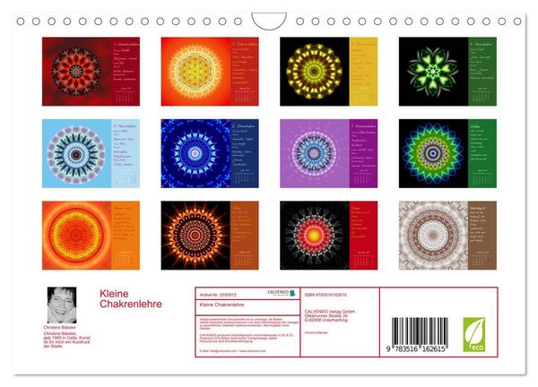 Produktbild: Kleine Chakrenlehre (Wandkalender 2026 DIN A4 quer), CALVENDO Monatskalender