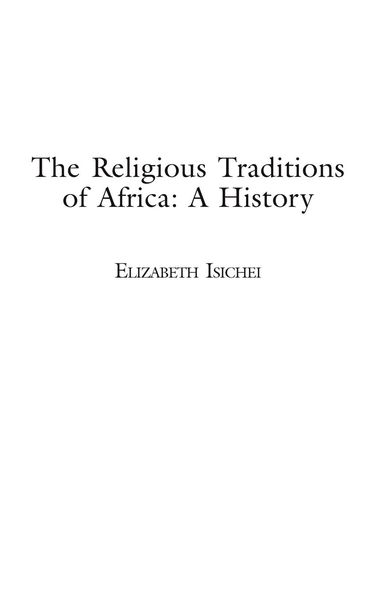 Produktbild: The Religious Traditions of Africa