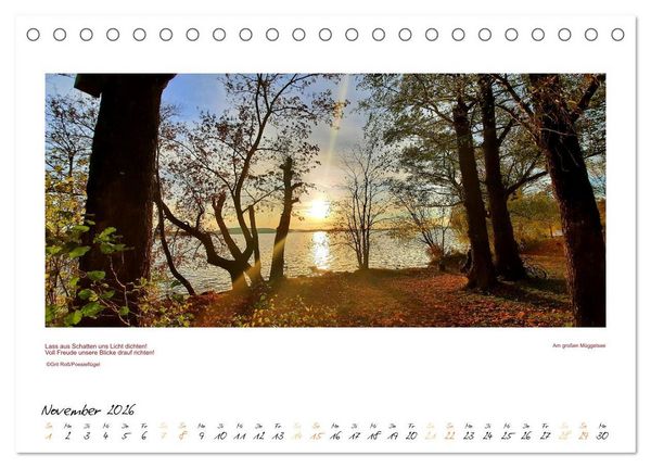 Produktbild: Poesiefl&uuml;gels Abendspaziergang (Tischkalender 2026 DIN A5 quer), CALVENDO Monatskalender