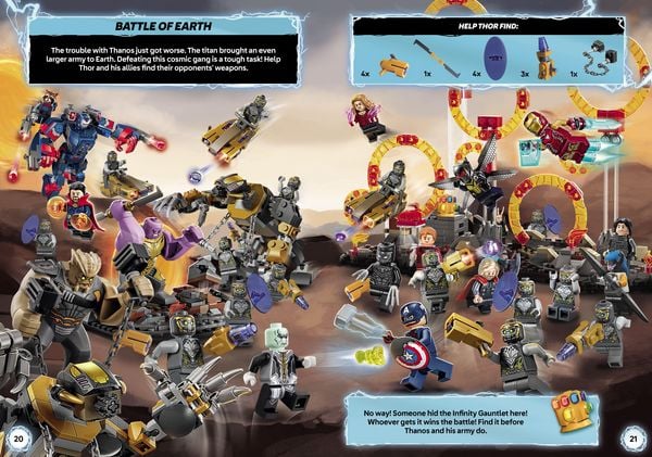 Produktbild: LEGO&reg; MARVEL - Thors heldenhafte Abenteuer - Mein Wimmel-Stickerspa&szlig;