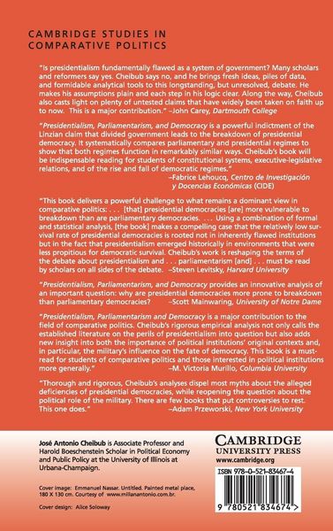 Produktbild: Presidentialism, Parliamentarism, and Democracy