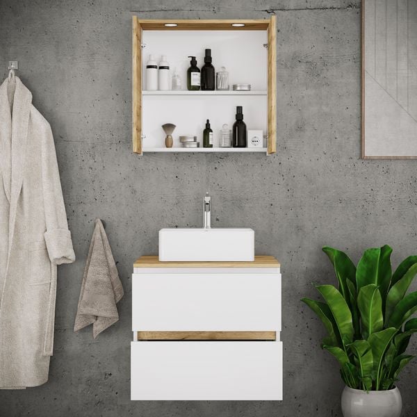 Produktbild: 3 tlg. Badm&ouml;bel-Set mit Waschbecken Cosila-A 61 cm