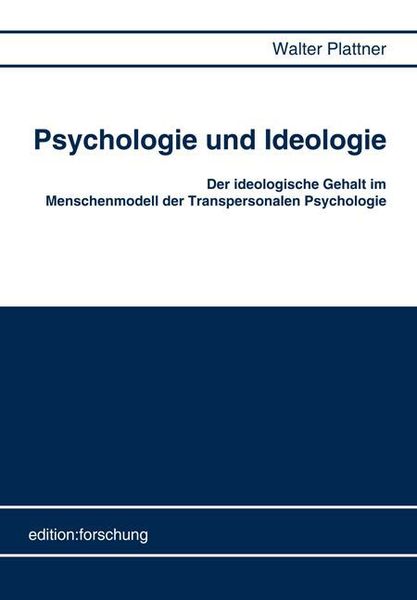 Produktbild: Plattner, W: Psychologie und Ideologie