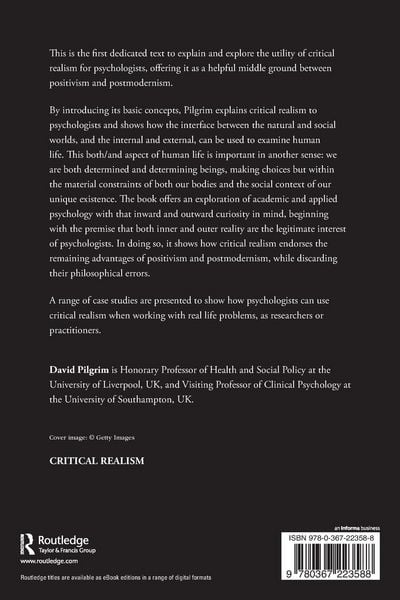 Produktbild: Critical Realism for Psychologists
