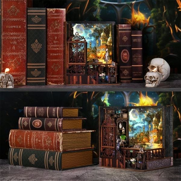 Produktbild: FiguredArt CH03 - DIY Book Nook, Haus der Zauber, Puzzle 112 Teile, Miniatur-Diorama