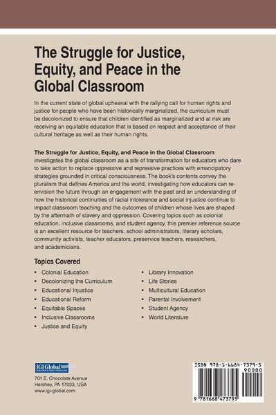 Produktbild: The Struggle for Justice, Equity, and Peace in the Global Classroom