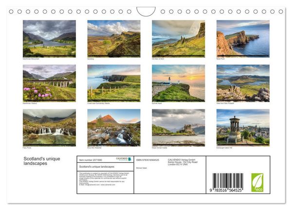 Produktbild: Scotland's unique landscapes (Wall Calendar 2026 DIN A4 landscape), CALVENDO 12 Month Wall Calendar