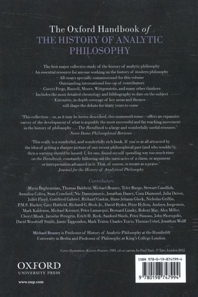 Produktbild: The Oxford Handbook of The History of Analytic Philosophy