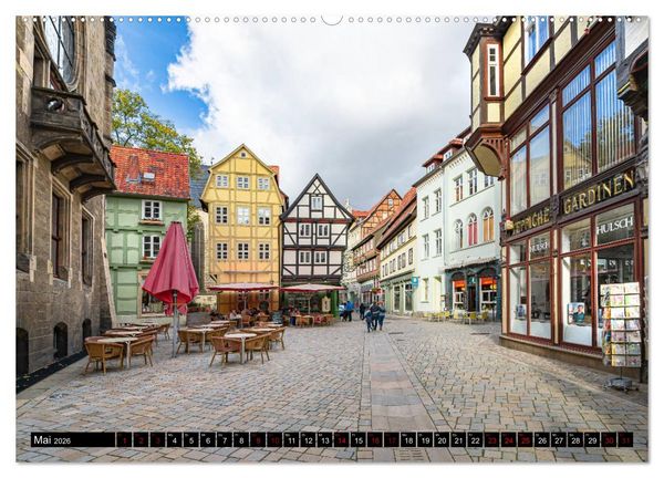 Produktbild: Fachwerkstadt Quedlinburg (Wandkalender 2026 DIN A2 quer), CALVENDO Monatskalender