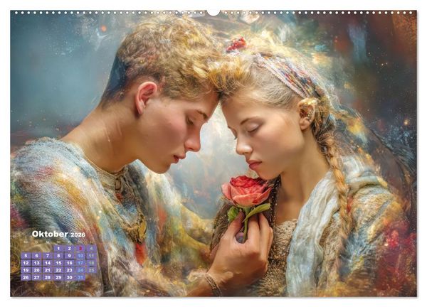 Produktbild: Zeichen der Liebe &ndash; Malerische Fantasiewerke (hochwertiger Premium Wandkalender 2026 DIN A2 quer), Kunstdruck in Hochglanz