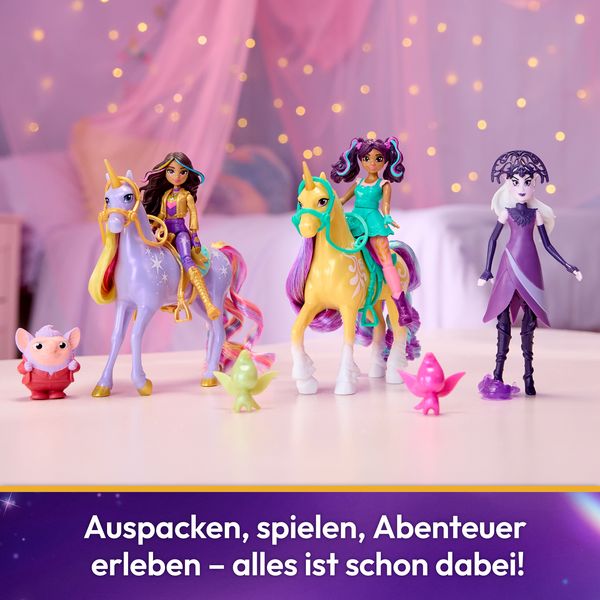 Produktbild: Unicorn Academy - Abenteuer-Set mit Ravenzella, Sophia, Ava, Wildstar, Leaf u.v.m., ca. 12 cm Originalfiguren zur Netflix Serie
