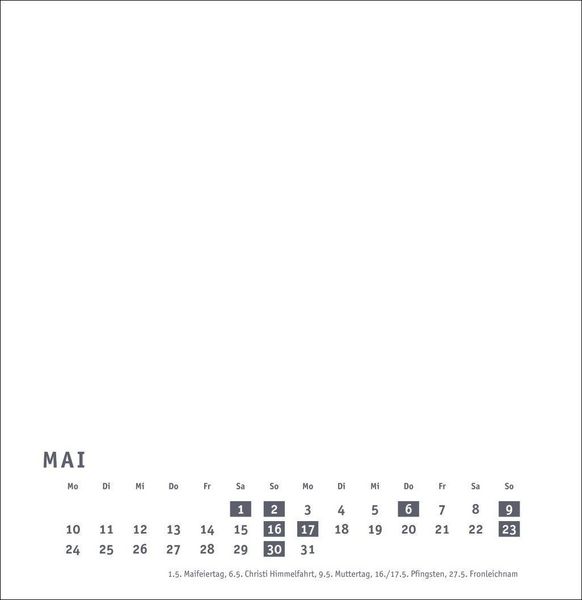 Produktbild: Premium-Bastelkalender wei&szlig; gro&szlig; 2027