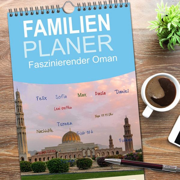 Produktbild: Familienplaner 2026 - Faszinierender Oman mit 5 Spalten (Wandkalender, 21 x 45 cm) CALVENDO
