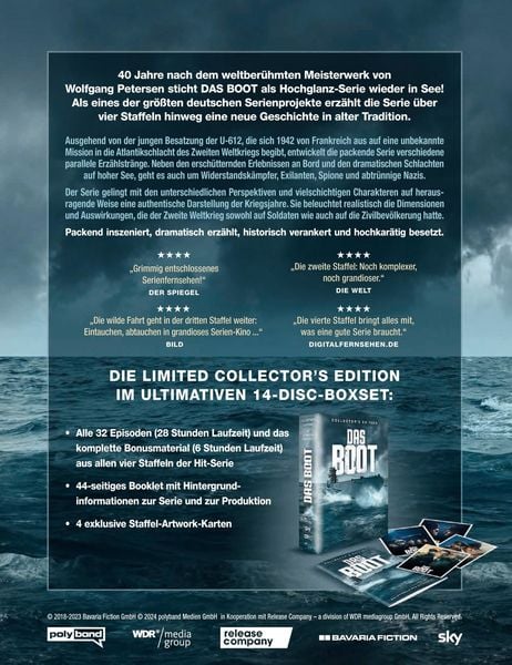 Produktbild: Das Boot - Collector's Edition: Die kompletten Staffeln 1-4 LTD. [14 DVDs]
