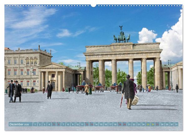 Produktbild: Berlin zur Kaiserzeit &ndash; Fotos neu restauriert und detailkoloriert (Wandkalender 2026 DIN A2 quer), CALVENDO Monatskalender